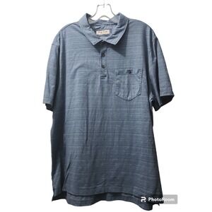 English Laundry Polo Shirt Striped Short Sleeve Casual Top with Pocket